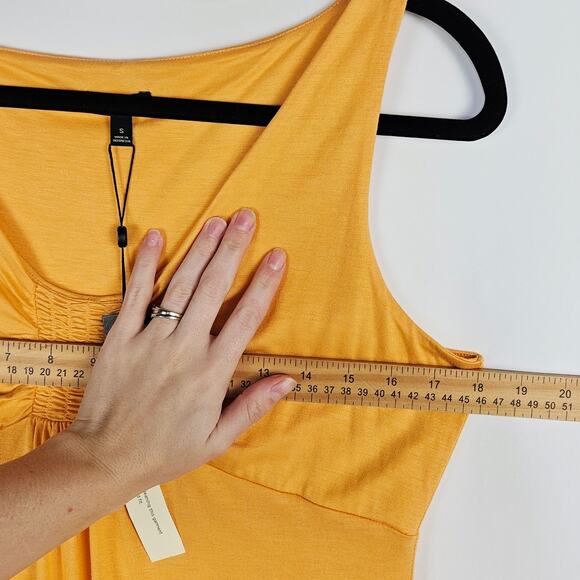 Y2K New Talbots Beachy Sleeveless Midi Shirt Dress Size Small Pastel Orange - Picture 12 of 12